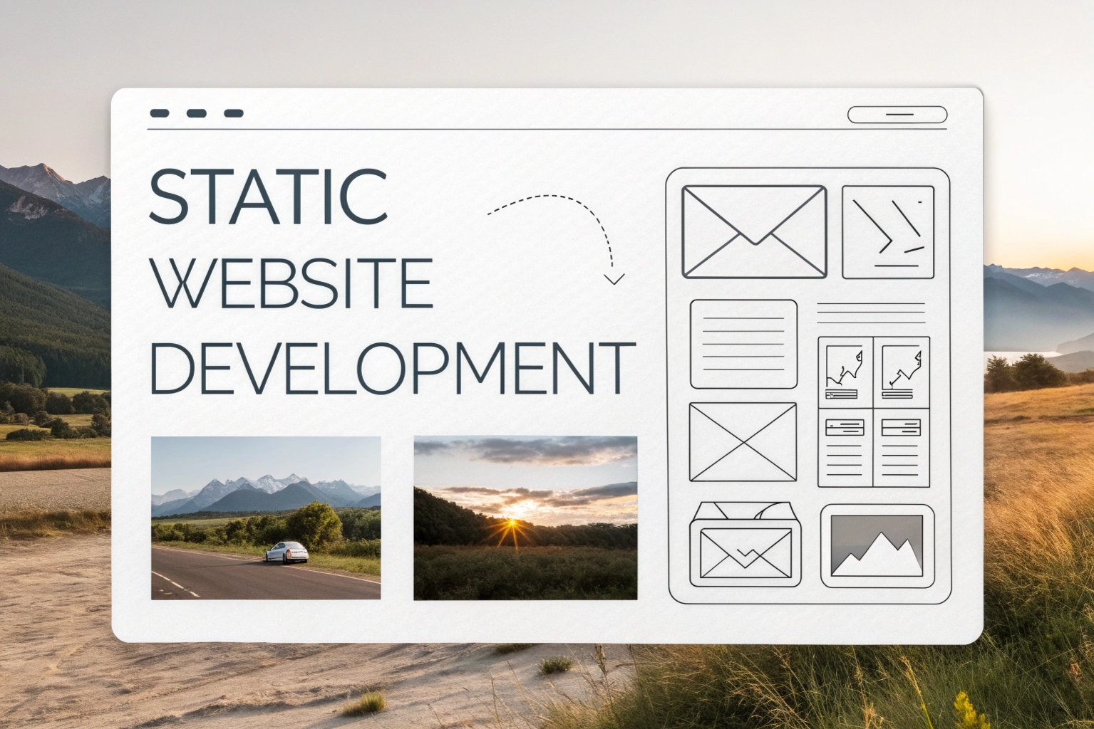 STATIC WEBSITE DEVELOPMENT service preview